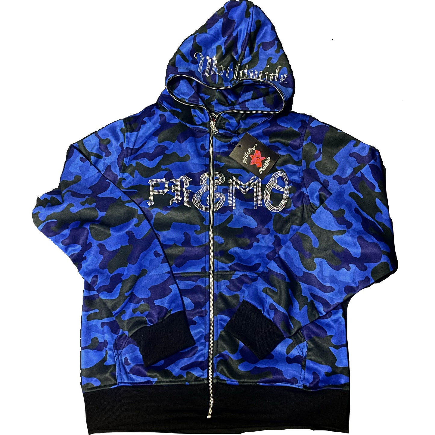 “BLU” CAMO FULL ZIP HOODIE