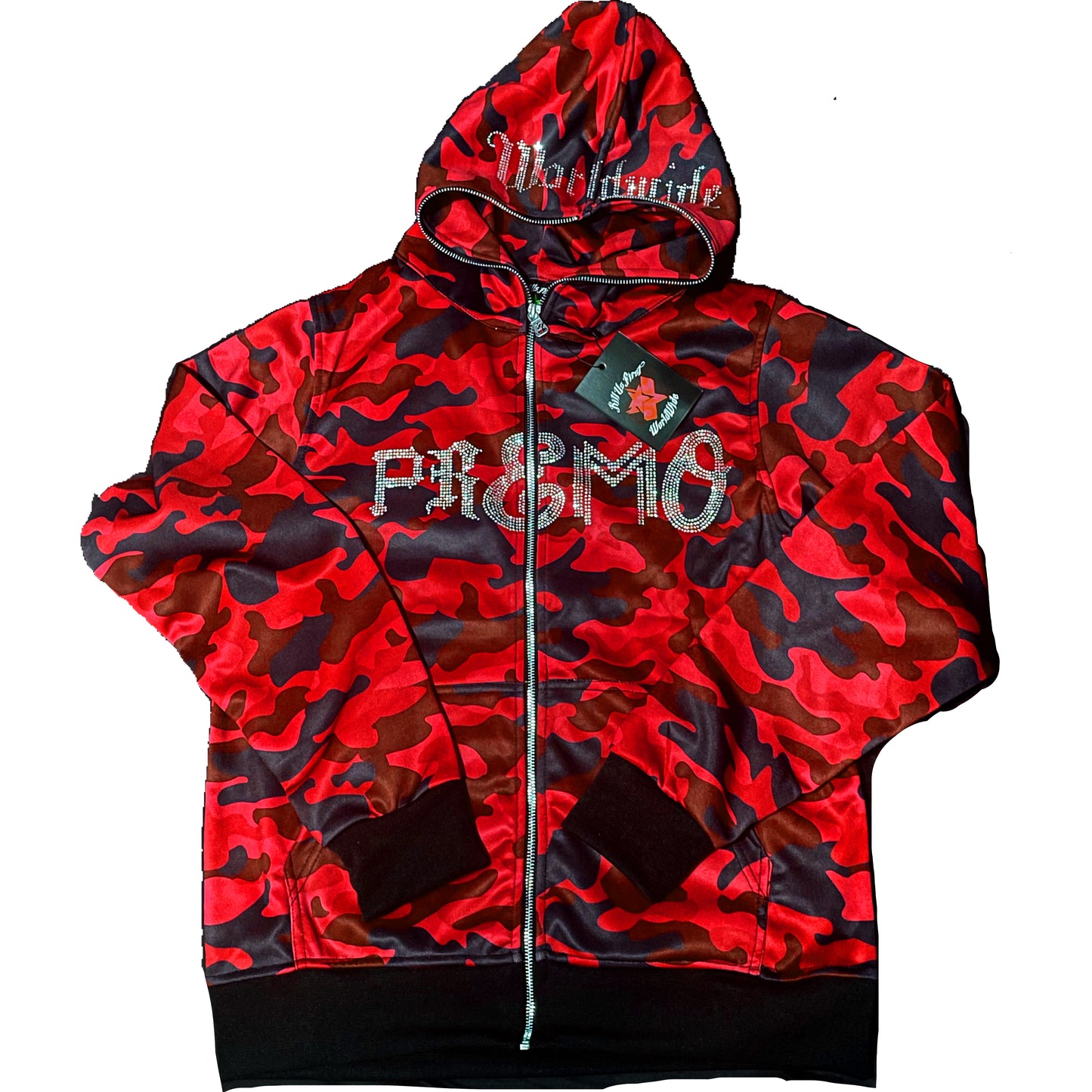 “RED” CAMO PREMO FULL ZIP HOODIE